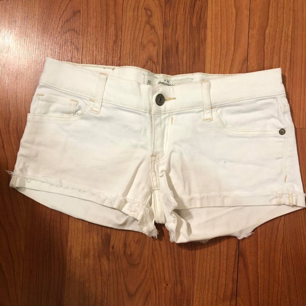 White Abercrombie & Fitch Jean Shorts